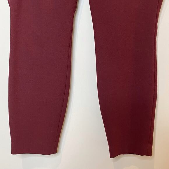 J.Crew Minnie Wool Pants Bi Stretch Slacks Date Valentines Cabernet Dark Red 8 - Picture 4 of 10